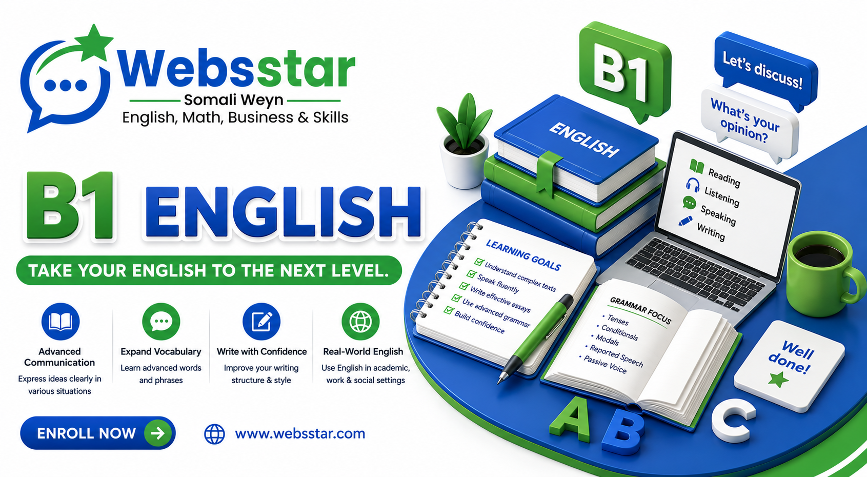 B1 English – Take Your English to the Next Level